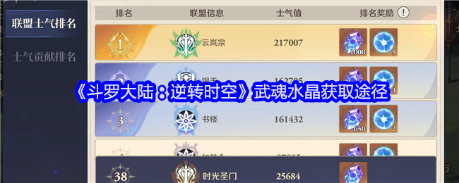 <strong>《斗罗大陆：逆转时空》武魂水晶获取途径_武魂水晶怎么获得</strong>