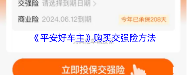 <strong>《平安好车主》购买交强险方法_平安好车主怎么买交强险</strong>