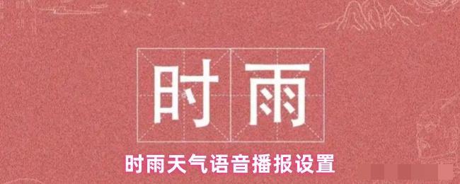 时雨天气语音播报设置
